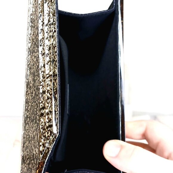 Jimmy Choo Glitter Acrylic Clutch With Chain Strap - Picture 4 of 4